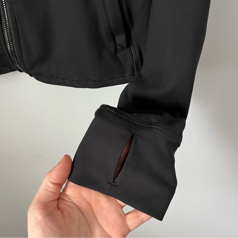Yogalicious Lux Full Zip Hooded Crop Ink Black Athletic Jacket Size X-Large - Picture 7 of 16